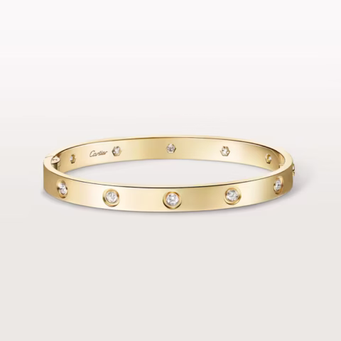 LOVE BRACELET, CLASSIC MODEL, 10 DIAMONDS.