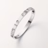 LOVE bracelet, classic model, brushed, 4 diamonds